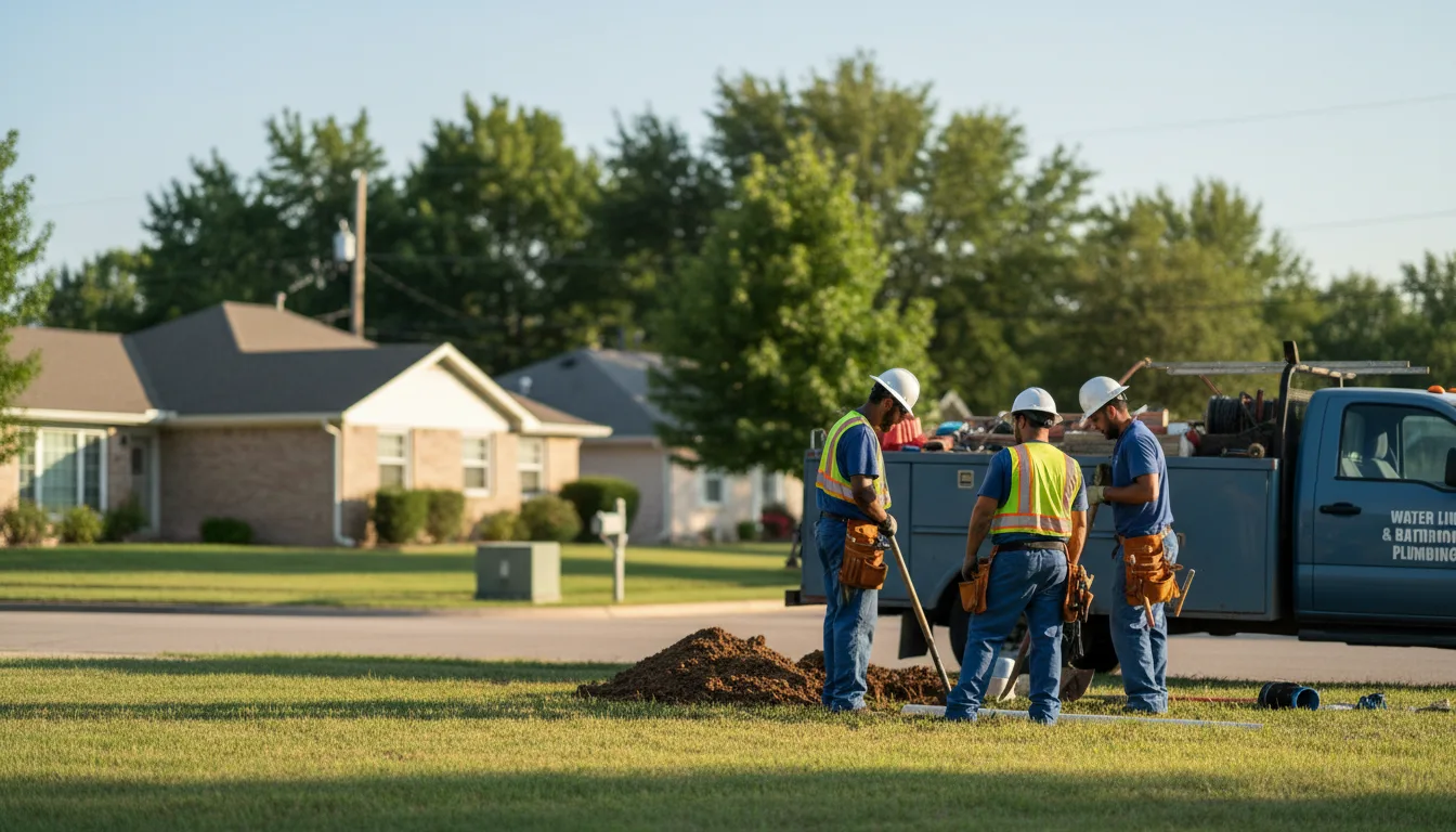 Residential water line and bathroom plumbing service in Dayton, OR